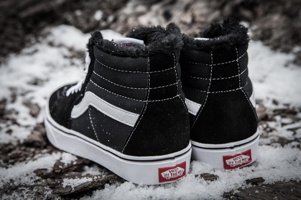 Vans High Top Shoes Lined with fur--002